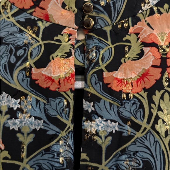 Anthropologie Meadow Rue Basilique Floral Patterned Women's Top - Picture 3 of 7